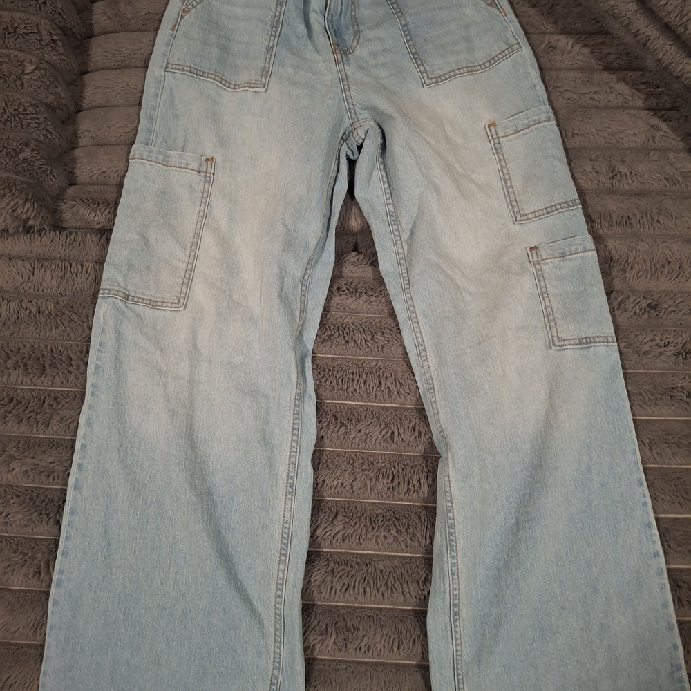 Light Blue Cargo Jeans